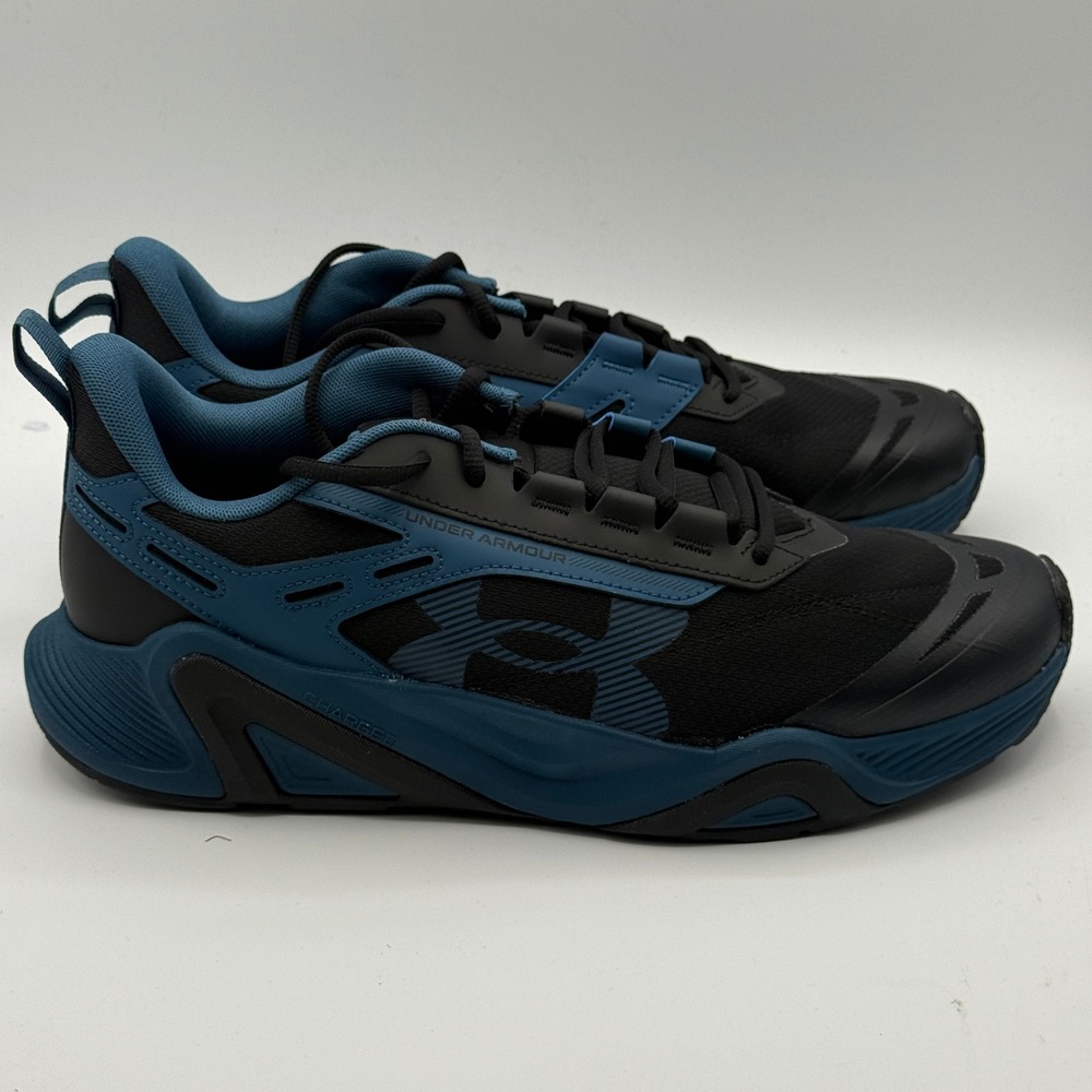 Under Armour Charged Commit TR 5 Shoes Mens Size 12 Blue Black 3026606-401